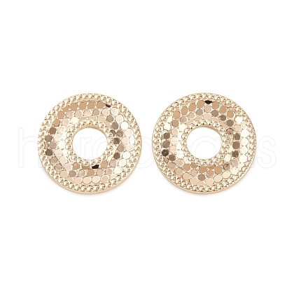 Brass Textured Linking Rings KK-K351-54G-1