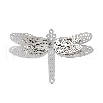 304 Stainless Steel Crystal Rhinestone 3D Insect Connector Charms STAS-H236-11B-P-1