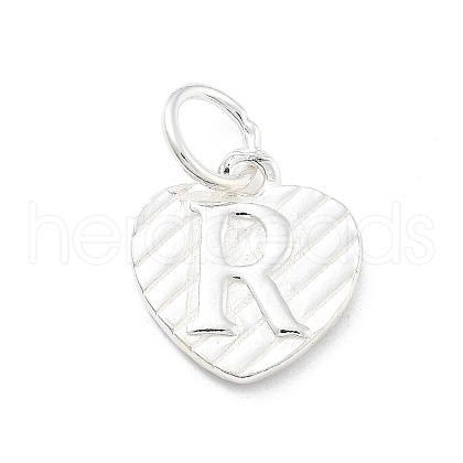 925 Sterling Silver Heart with Capital Letter Charms STER-S009-13R-S-1