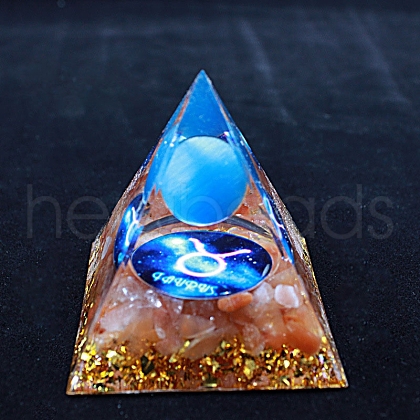 Luminous Constellation Orgonite Pyramid Resin Energy Generators PW-WGB3061-02-1