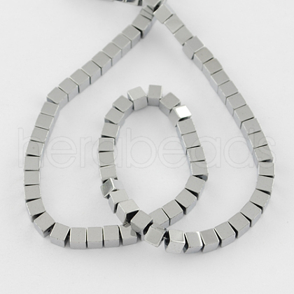 Non-magnetic Synthetic Hematite Beads Strands G-Q876-6mm-7-1