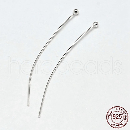 925 Sterling Silver Ball Head Pins STER-F018-03G-1