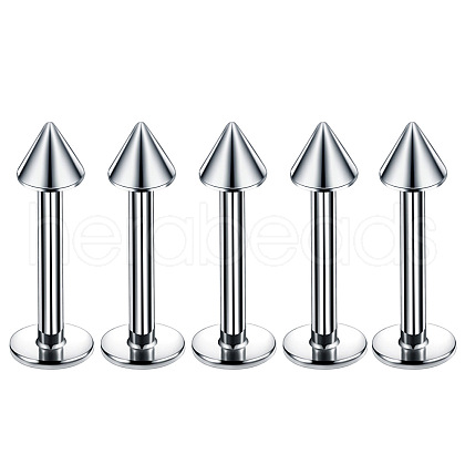 304 Stainless Steel Cone Internally Threaded Labrets for Women Men WG9B6EB-06-1