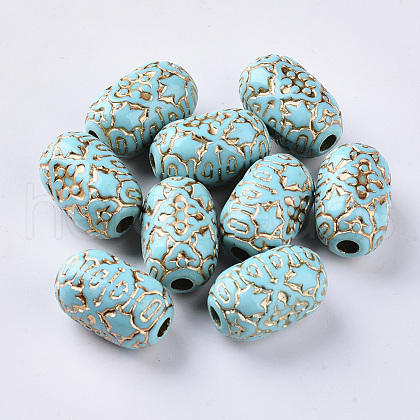 Plating Acrylic Beads OACR-S029-109-1