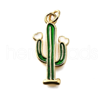Brass Enamel Pendants KK-B136-06G-02-1