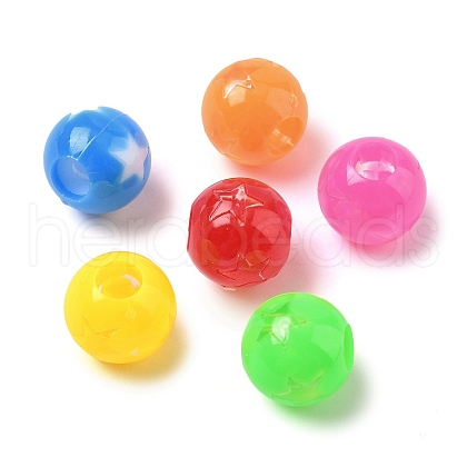 Opaque Acrylic Beads OACR-D309-01B-1