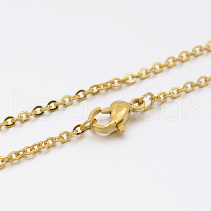 304 Stainless Steel Link Chain Necklace MAK-M007-G-1