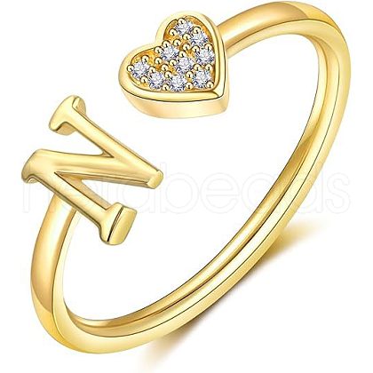 Adjustable Brass Rhinestone Cuff Rings FS-WG29D83-14-1
