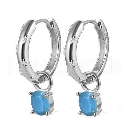 S925 Sterling Silver Flat Round Hoop Earrings NE2810-10-1