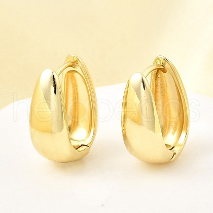 U-Shaped Brass Hoop Earrings EJEW-Z121-04G-1