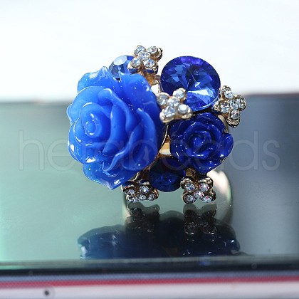 Resin Rose Finger Rings HP1514-2-1