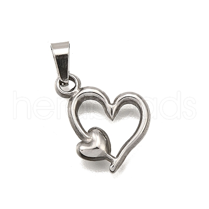 304 Stainless Steel Pendants STAS-B086-05P-1
