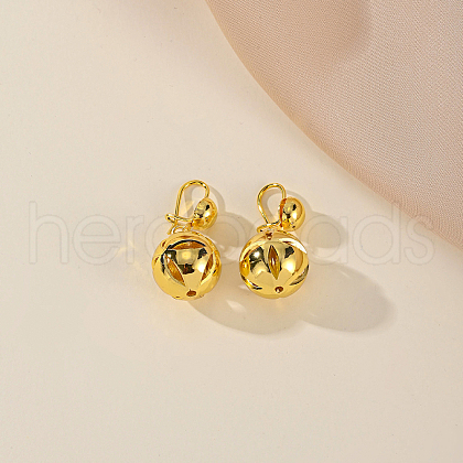 Vintage Hollow Round Brass Hoop Earrings YZ9899-1-1