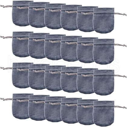 FIBLOOM 24Pcs Velvet Storage Bags ABAG-FI0001-01A-1