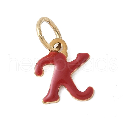 304 Stainless Steel Enamel Charms STAS-G353-01G-K-1