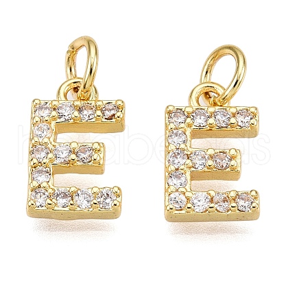 Brass Micro Pave Clear Cubic Zirconia Charms KK-ZX025-07E-1