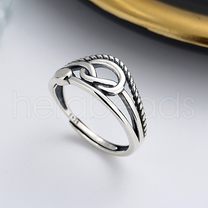 Cross 925 Sterling Silver Adjustable Finger Rings for Women FS-WG7B509-01-1