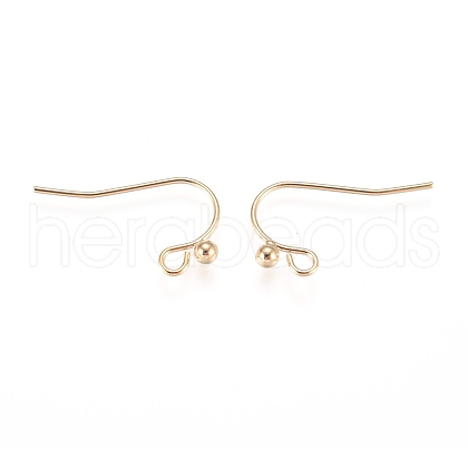 Brass Earring Hooks X-KK-L198-001G-1