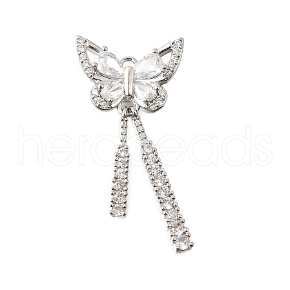 Brass Micro Pave Cubic Zirconia Pendants KK-V008-26P-1