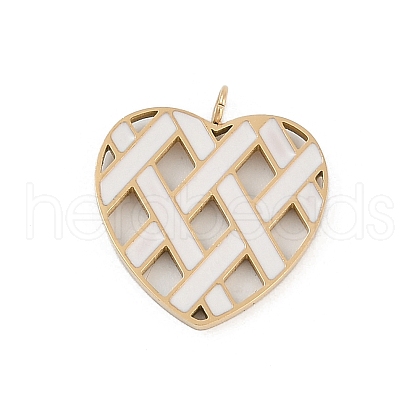 304 Stainless Steel Enamel Pendants STAS-I325-048G-1