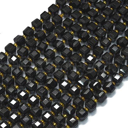Natural Black Onyx(Dyed & Heated) Beads Strands G-K389-A52-01-1