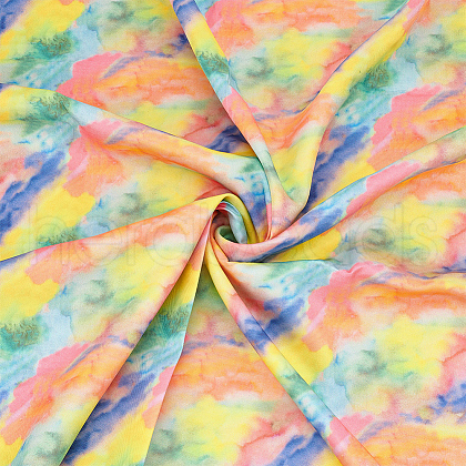 Rainbow Color Polyester Fabric DIY-WH0569-79-1