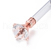 Big Diamond Empty Tube Black Ink Ballpoint Pens AJEW-K028-B01-3