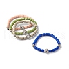Handmade Polymer Clay Beads  Stretch Bracelets BJEW-JB06550-1