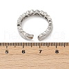 Brass Micro Pave Cubic Zirconia Cuff Rings for Women RJEW-F182-03P-5