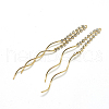 Brass Chain Tassel Big Pendants KK-T032-164G-2