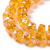 Transparent Electroplate Glass Beads Strands GLAA-E036-01-M-5