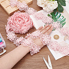 Organza Lace Trim with Resin Imitation Pearl Beads OCOR-WH0085-53A-3