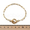 Ion Plating(IP) 304 Stainless Steel Paperclip Chain Bracelets BJEW-O186-02G-6