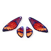 Transparent Resin Wing Earrings Pendants FIND-TAC0006-59E-2