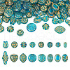  96Pcs 16 Styles Plating Acrylic Beads PACR-TA0001-09-9