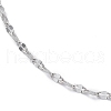 Non-Tarnish 304 Stainless Steel Dapped Chain Necklace for Men Women STAS-B039-07P-2