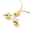 Rack Plating Brass Round Bead Slider Bracelets for Women BJEW-M232-01G-E-4