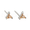 Geometric Triangle Cubic Zirconia Stud Earrings ZJ4184-12-1