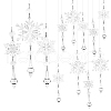 SOFPLATE 15Pcs 3 Styles Christmas Acrylic Snowflake Pendant Decorations HJEW-SP0001-04A-1