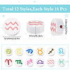 SUNNYCLUE 192Pcs 12 Styles Handmade Polymer Clay Beads CLAY-SC0001-90-2