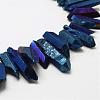 Electroplated Natural Quartz Crystal Beads Strands G-A142-03O-3
