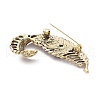 Leaf Alloy Glass Brooches JEWB-E041-04AB-3