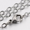 Tarnish Resistant 304 Stainless Steel Cable Chain Necklaces STAS-O053-04P-1