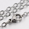 304 Stainless Steel Cable Chain Necklaces STAS-O053-04P-1