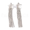 Rack Plating Star Brass Earrings EJEW-S219-10P-1