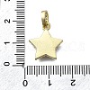 Brass Micro Pave Clear Cubic Zirconia Pendants KK-V010-29G-3