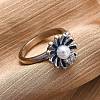 Brass Micro Pave Clear Cubic Zirconia Open Cuff Rings RJEW-S624-01P-2
