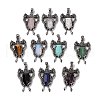 Natural & Synthetic Mixed Gemstone Faceted Big Pendants G-L524-04AS-1
