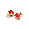 Brass Enamel Charms KK-C106-03G-3