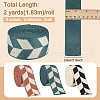 BENECREAT 3Pcs 3 Colors Polyester Jacquard Rhomboid Ribbon OCOR-BC0006-72-2